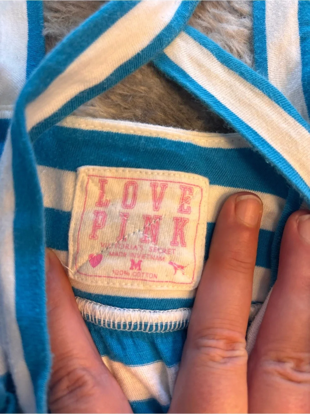 Vintage Rare Y2K PINK Victoria's Secret Blue and White Striped dress